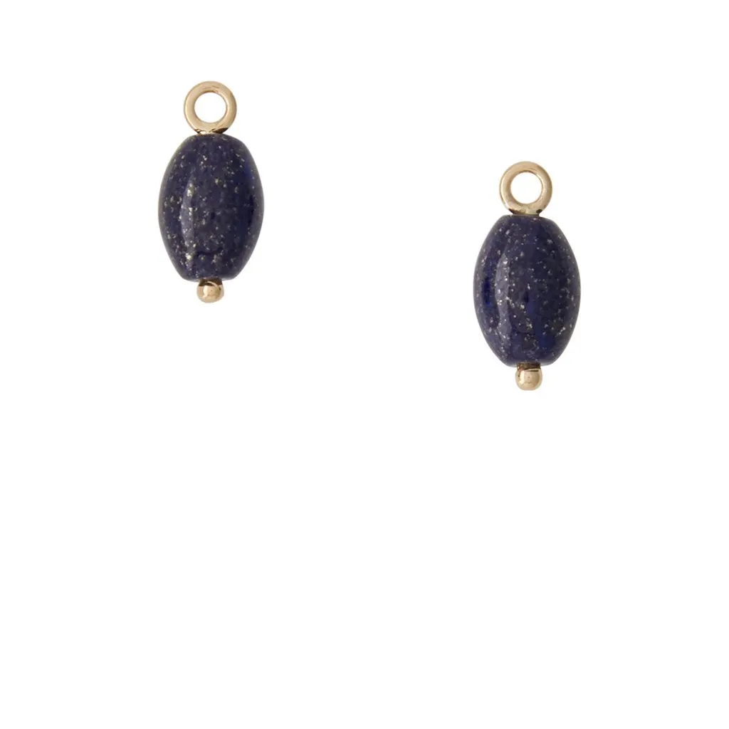 Lapis Oval Earring Drops