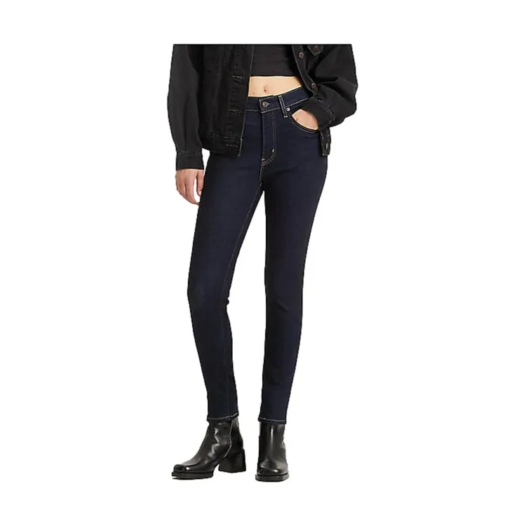 LEVI'S 721 High Rise Skinny Blue Jeans Donna Blu