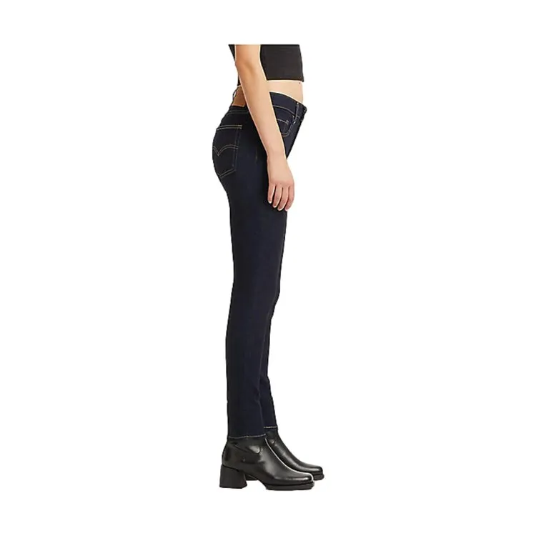 LEVI'S 721 High Rise Skinny Blue Jeans Donna Blu