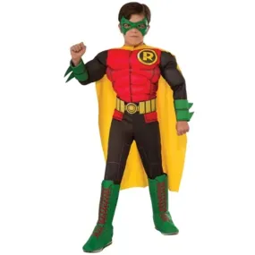 Little & Big  Boys Deluxe Batman DC Comics Robin 5-pc. Costume