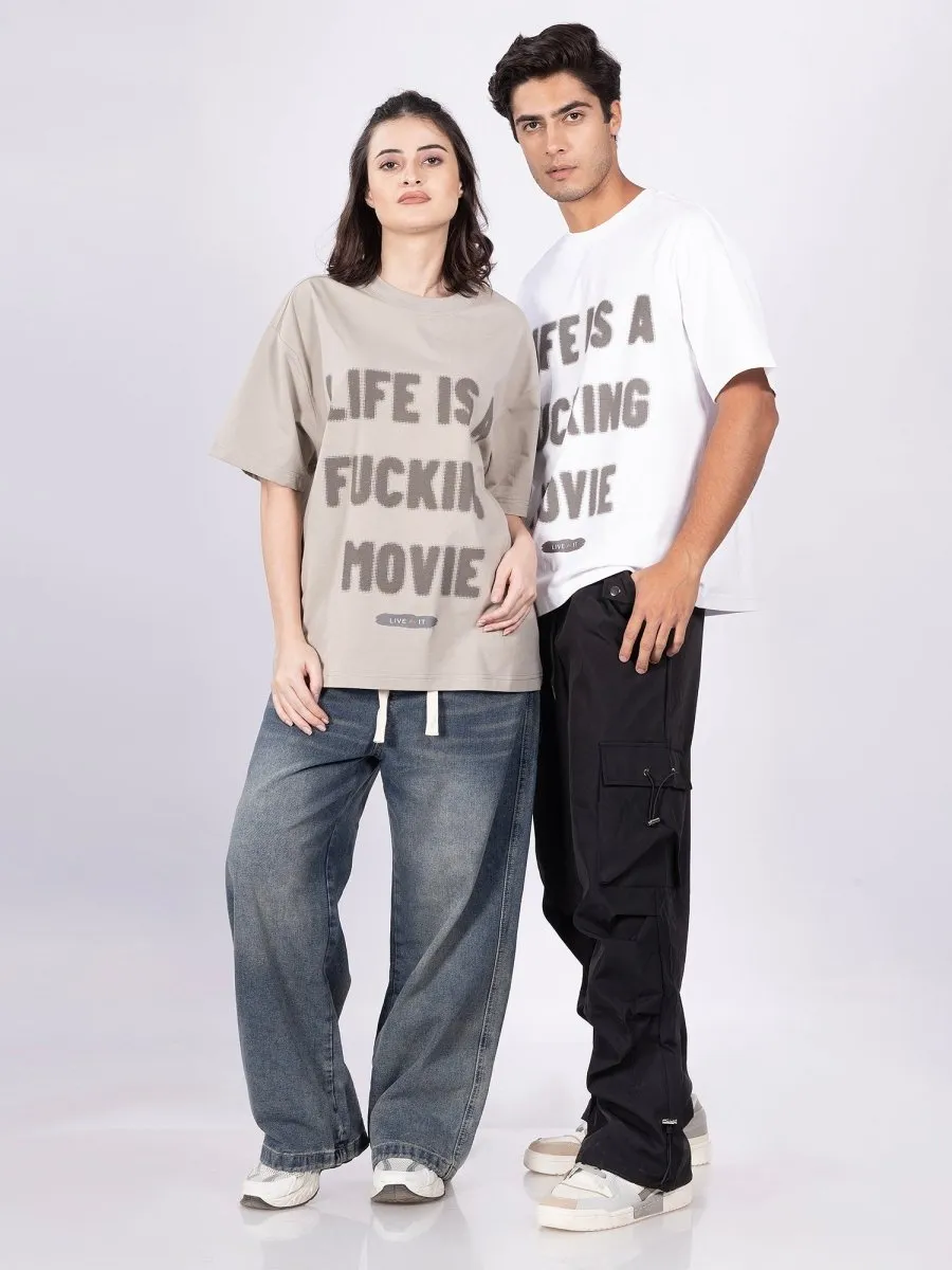 Lyf  Is A Fkn Movie Grey T-Shirt [ Unisex ]