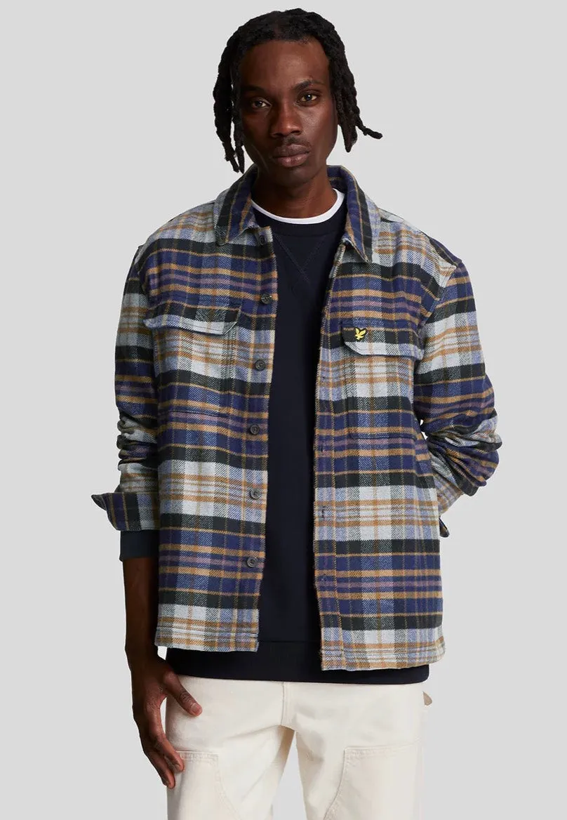 Lyle & Scott - Check Flannel Dark Navy/Chalk - Shirt Jacket