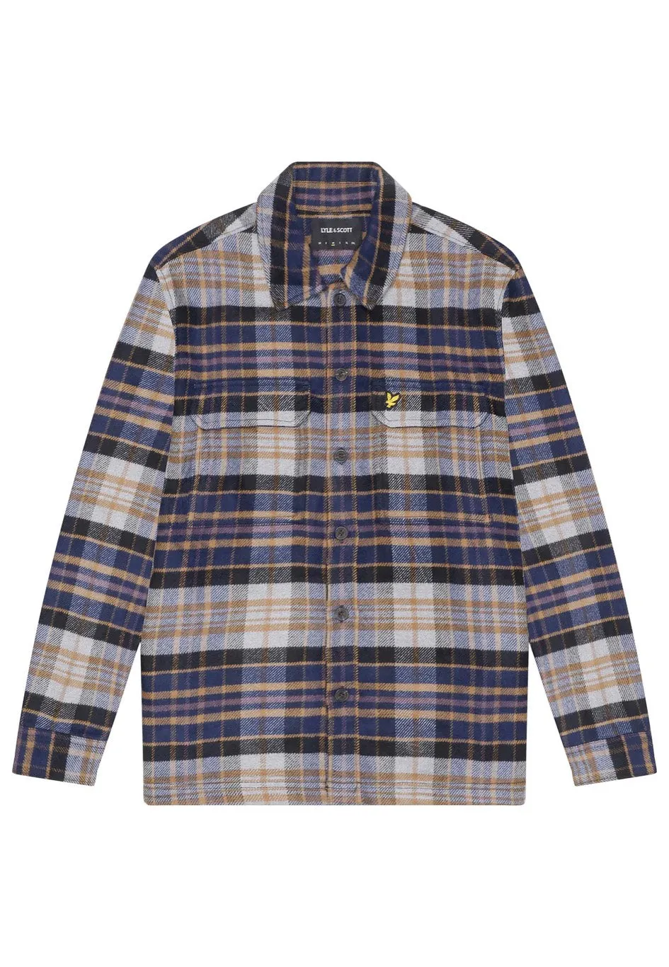 Lyle & Scott - Check Flannel Dark Navy/Chalk - Shirt Jacket