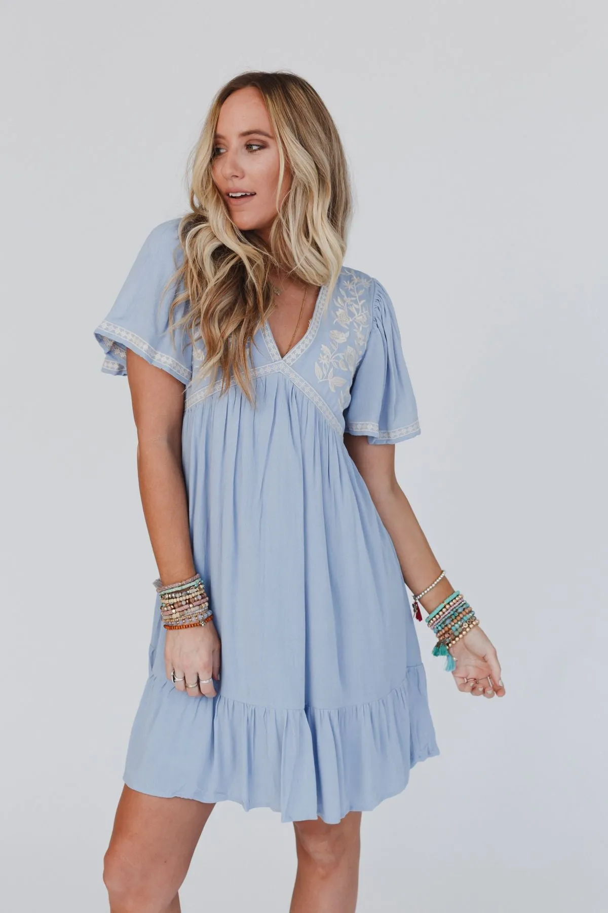 Magdaline Mini Dress - Blue