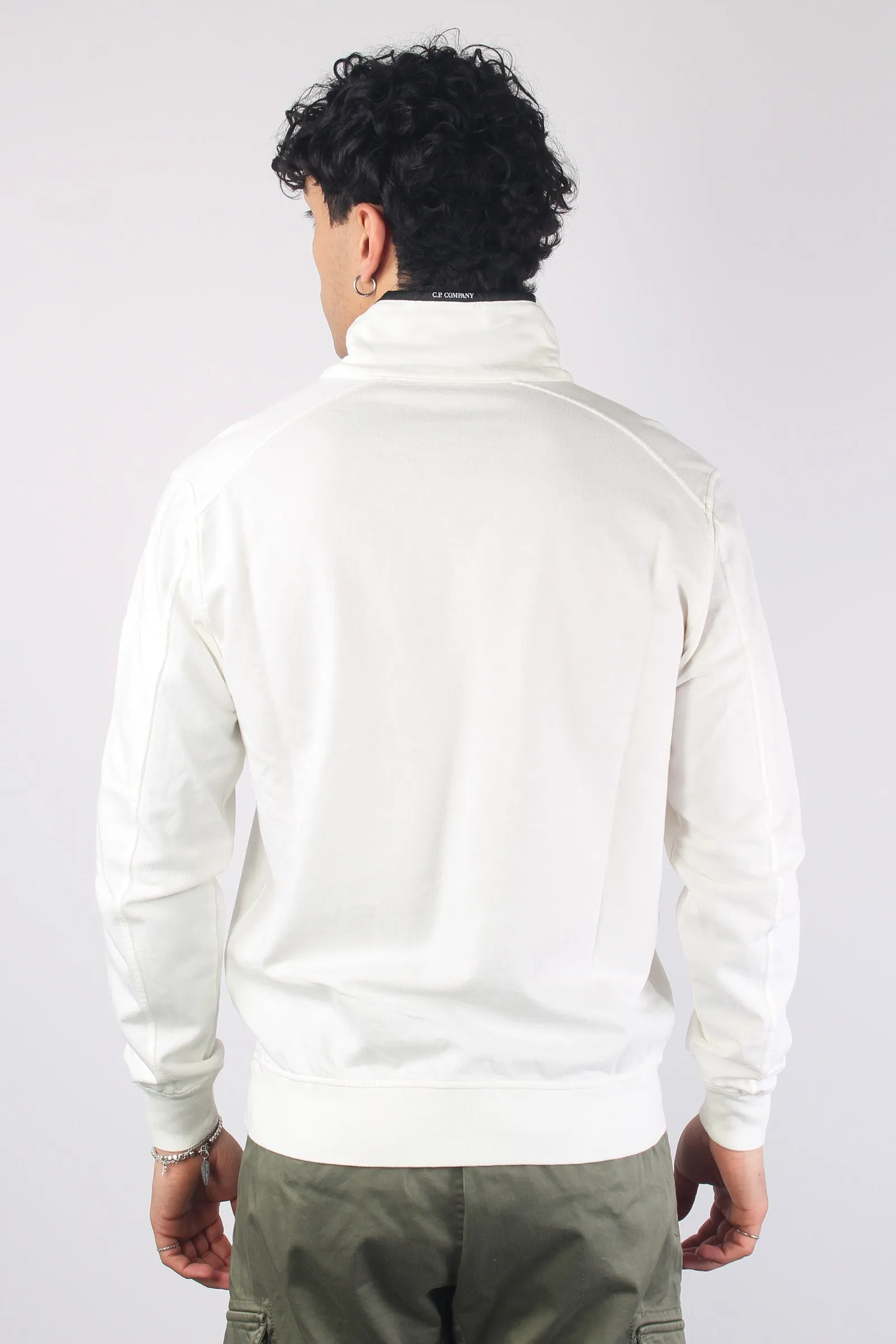 Maglia Mezza Zip Gauze White