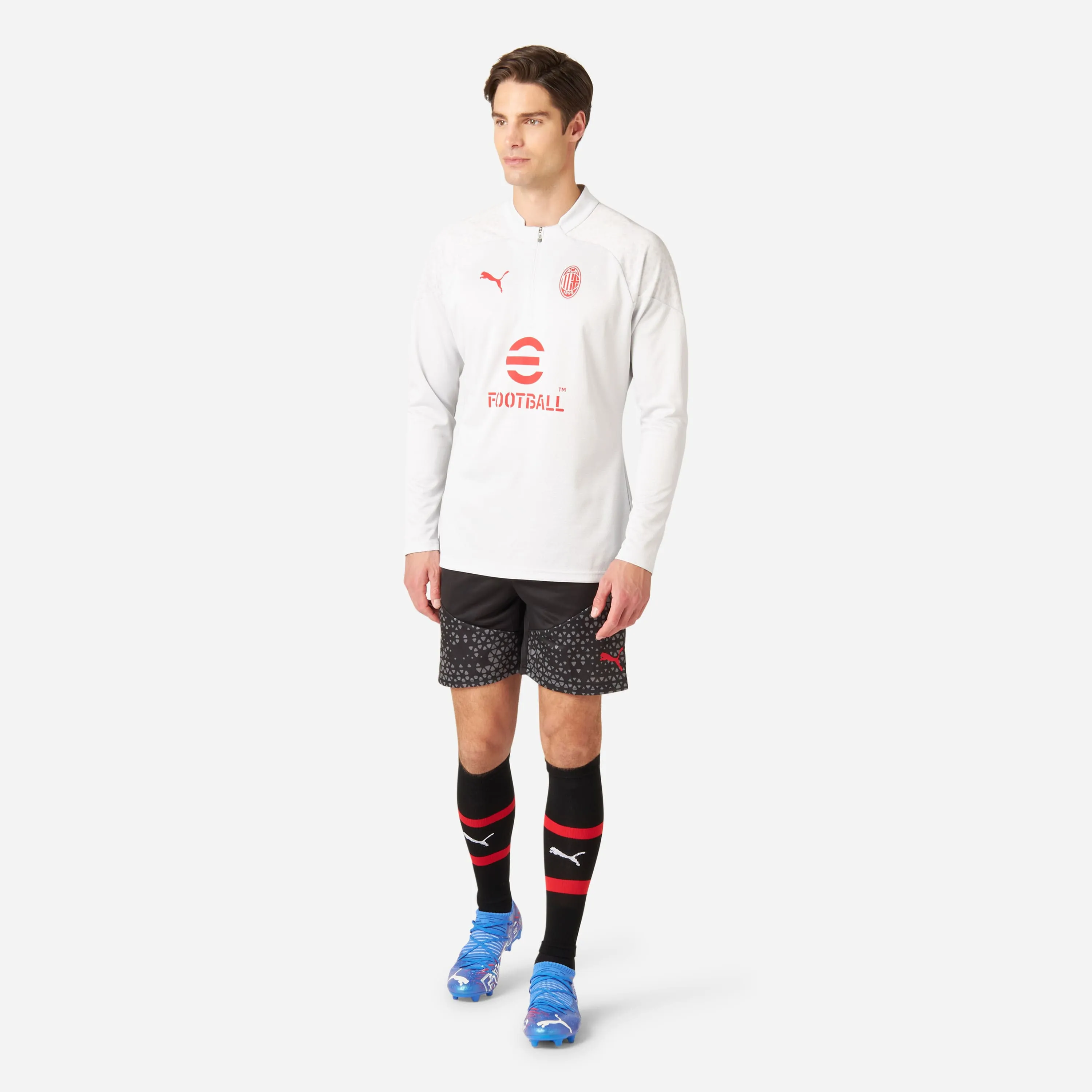 MAGLIA MILAN TRAINING 1/4 ZIP A MANICA LUNGA 2023/24