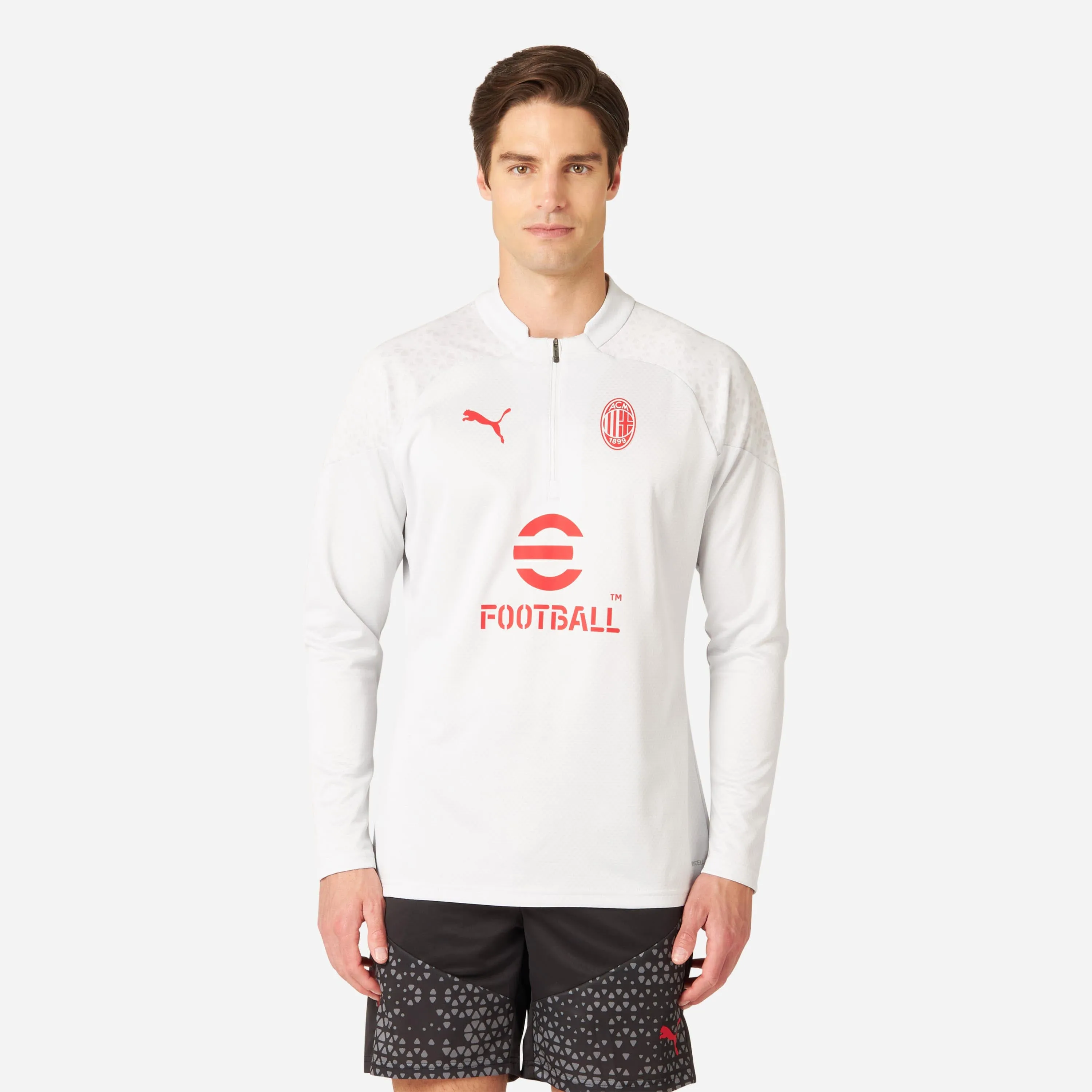 MAGLIA MILAN TRAINING 1/4 ZIP A MANICA LUNGA 2023/24