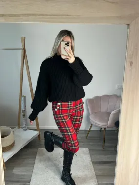 Maglione nero a collo alto