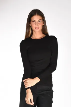 Majestic Filatures Paris Maglia Girocollo Nero Donna