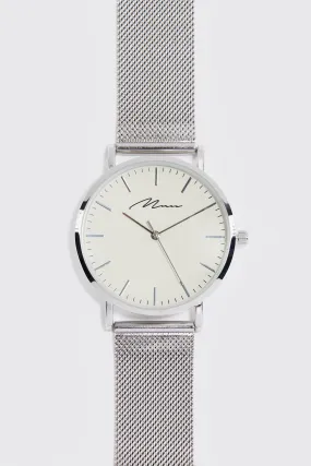 Man Signature Mesh Strap Watch | boohooMAN UK