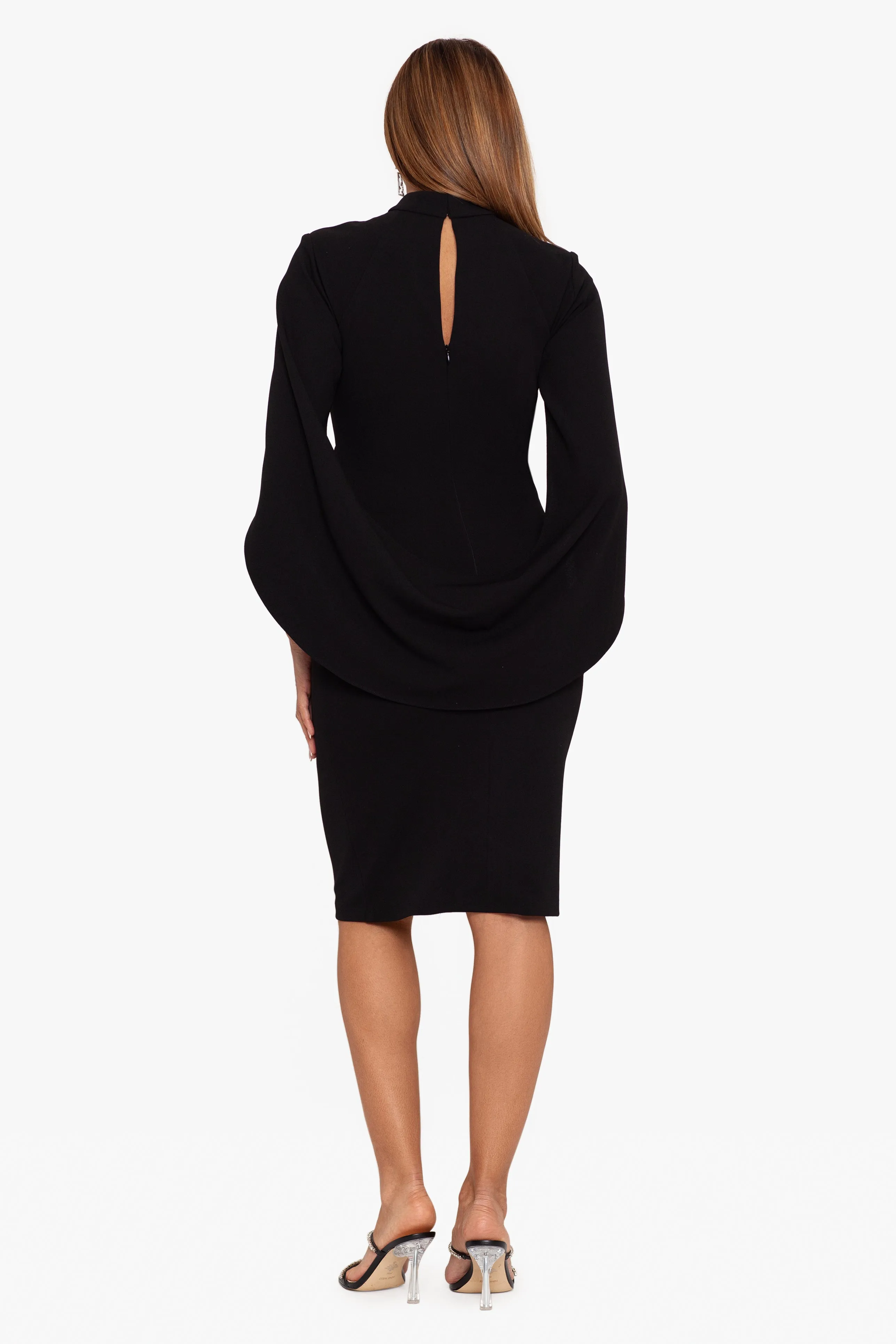 Marcy Short Scuba Drape Cut Out Dress