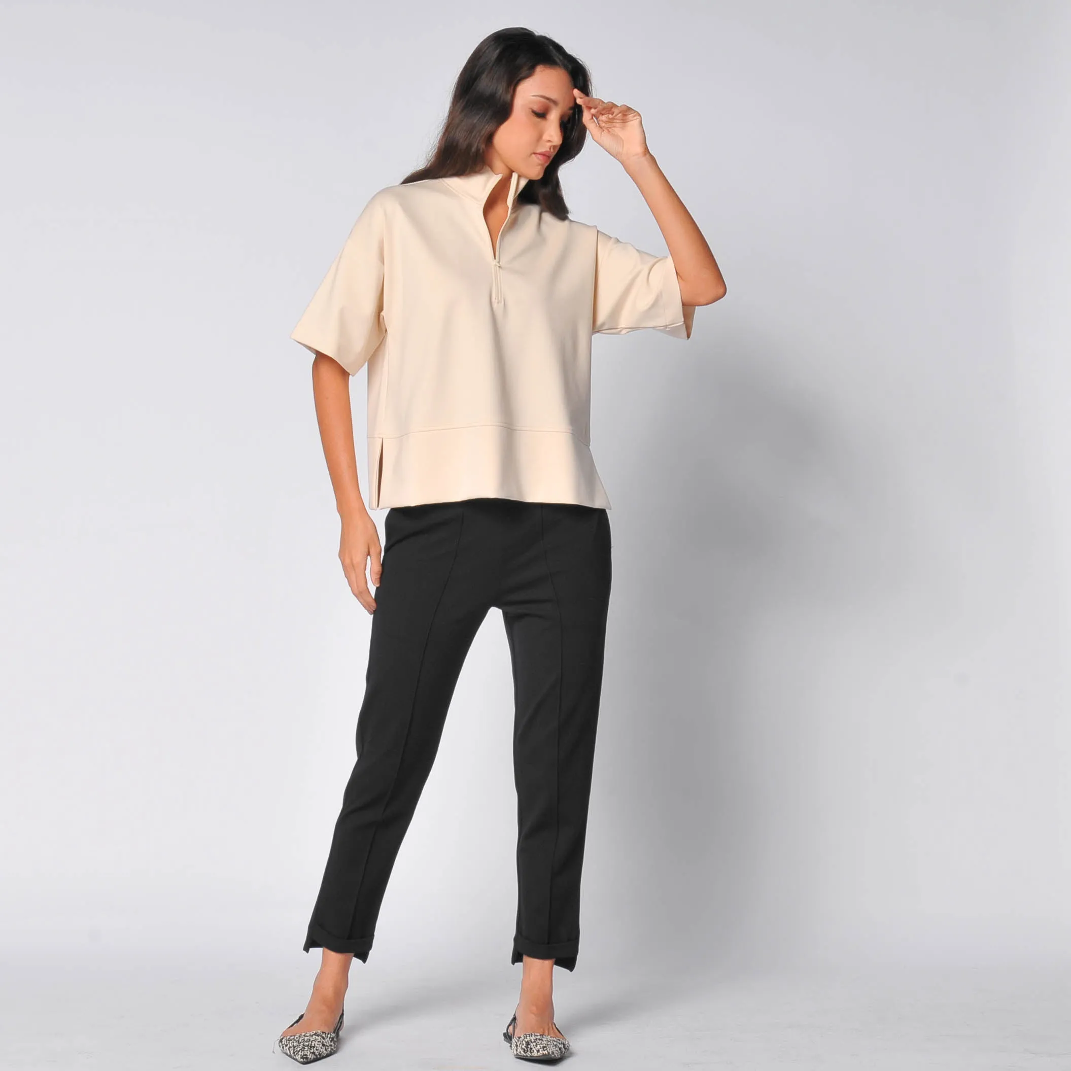 Marina Front Zip Top