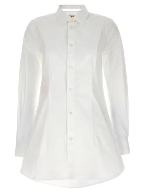 MARNI  |White fitted poplin shirt with balloon sleeves