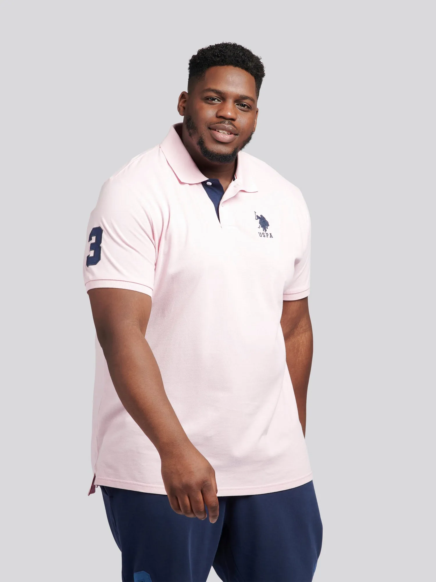 Mens Big & Tall Player 3 Polo Shirt in Orchid Pink