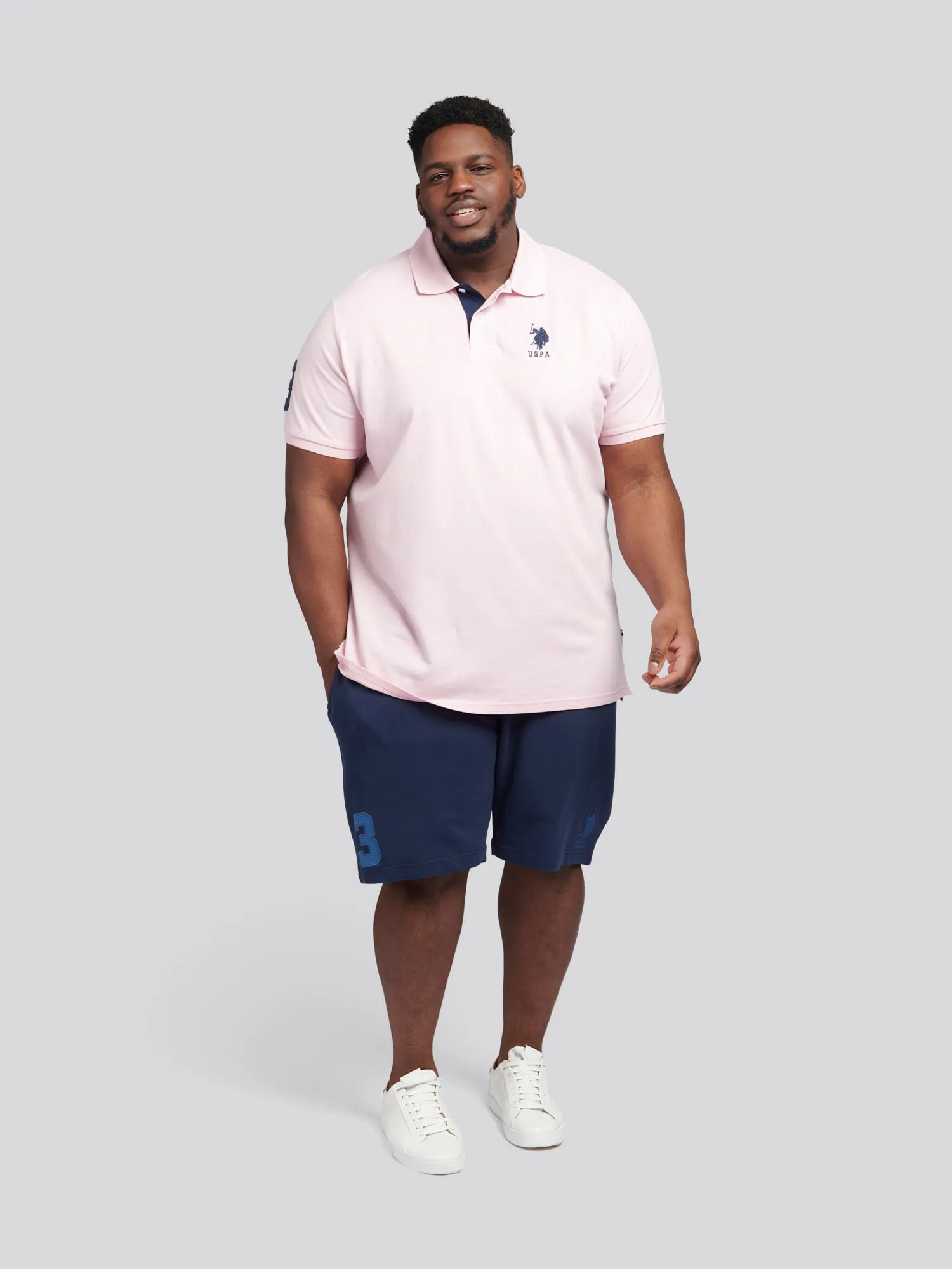 Mens Big & Tall Player 3 Polo Shirt in Orchid Pink