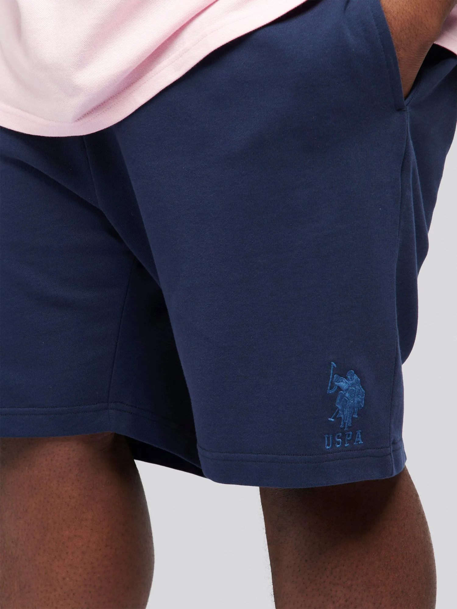 Mens Big & Tall Player 3 Sweat Shorts in Navy Blue