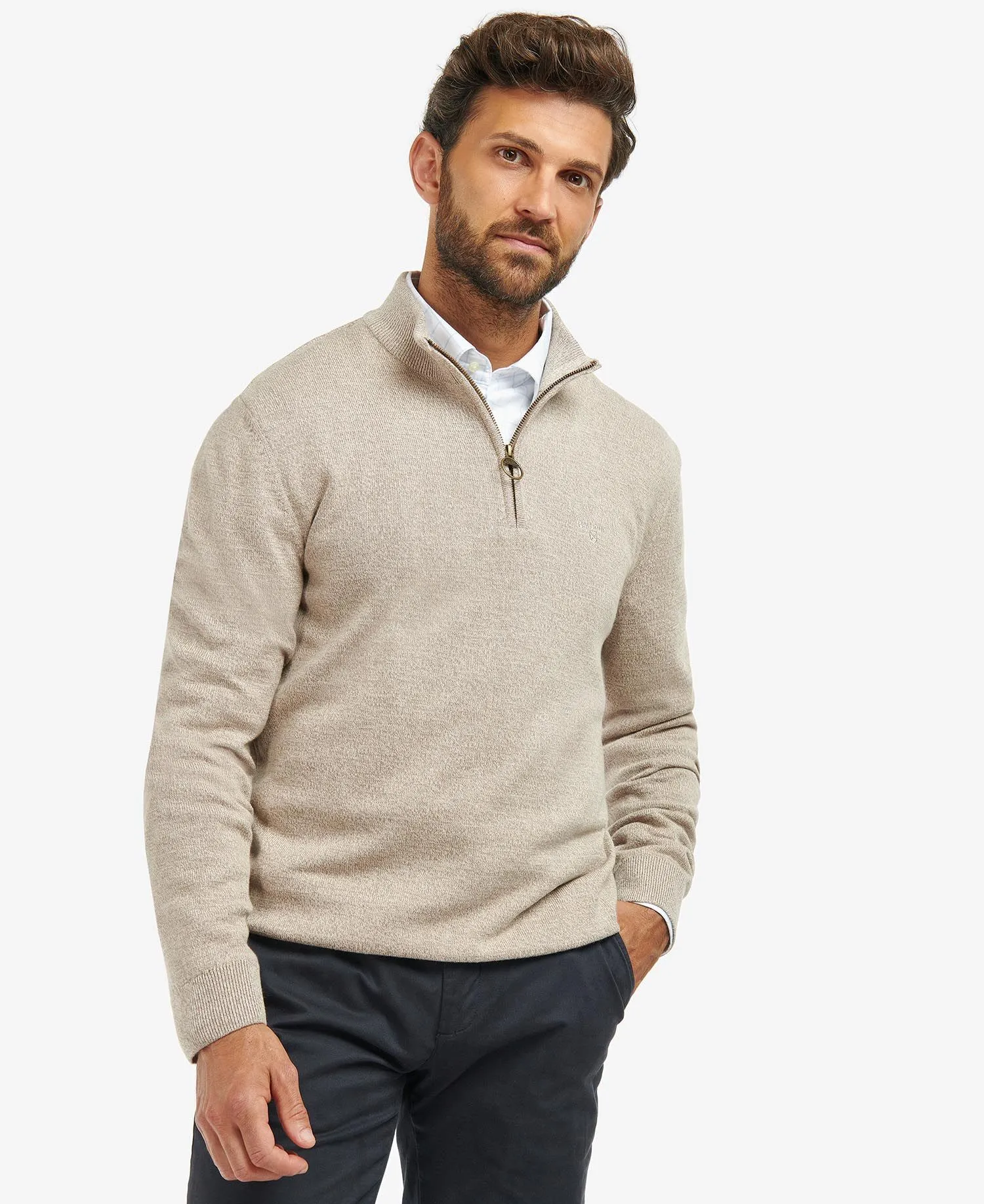 Men's Firle Half Zip Stone