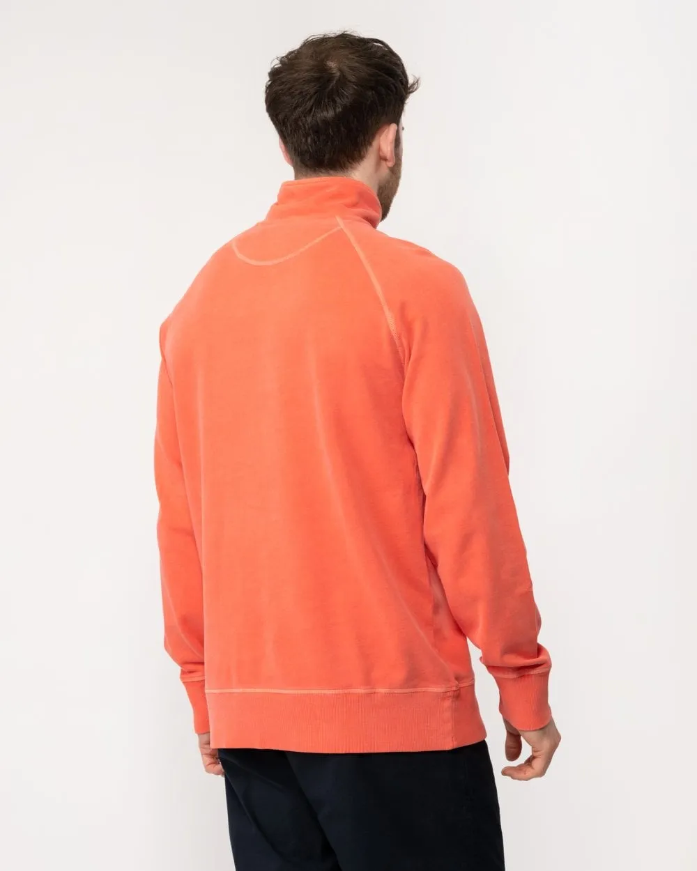 Mens Sunfaded Half Zip Sweatshirt