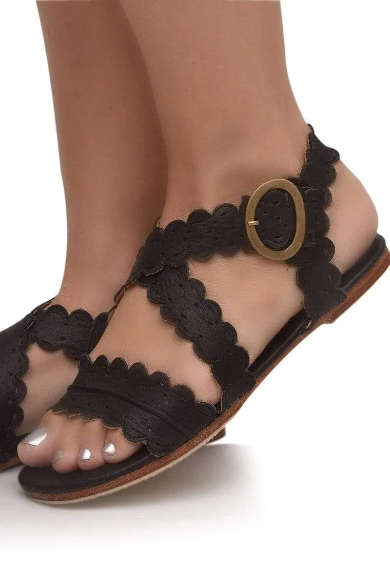 Mermaid Sandals in Black