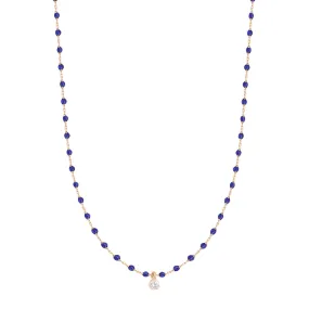 Mini Gigi Lapis necklace, Rose Gold 1 Diamond, 15.7