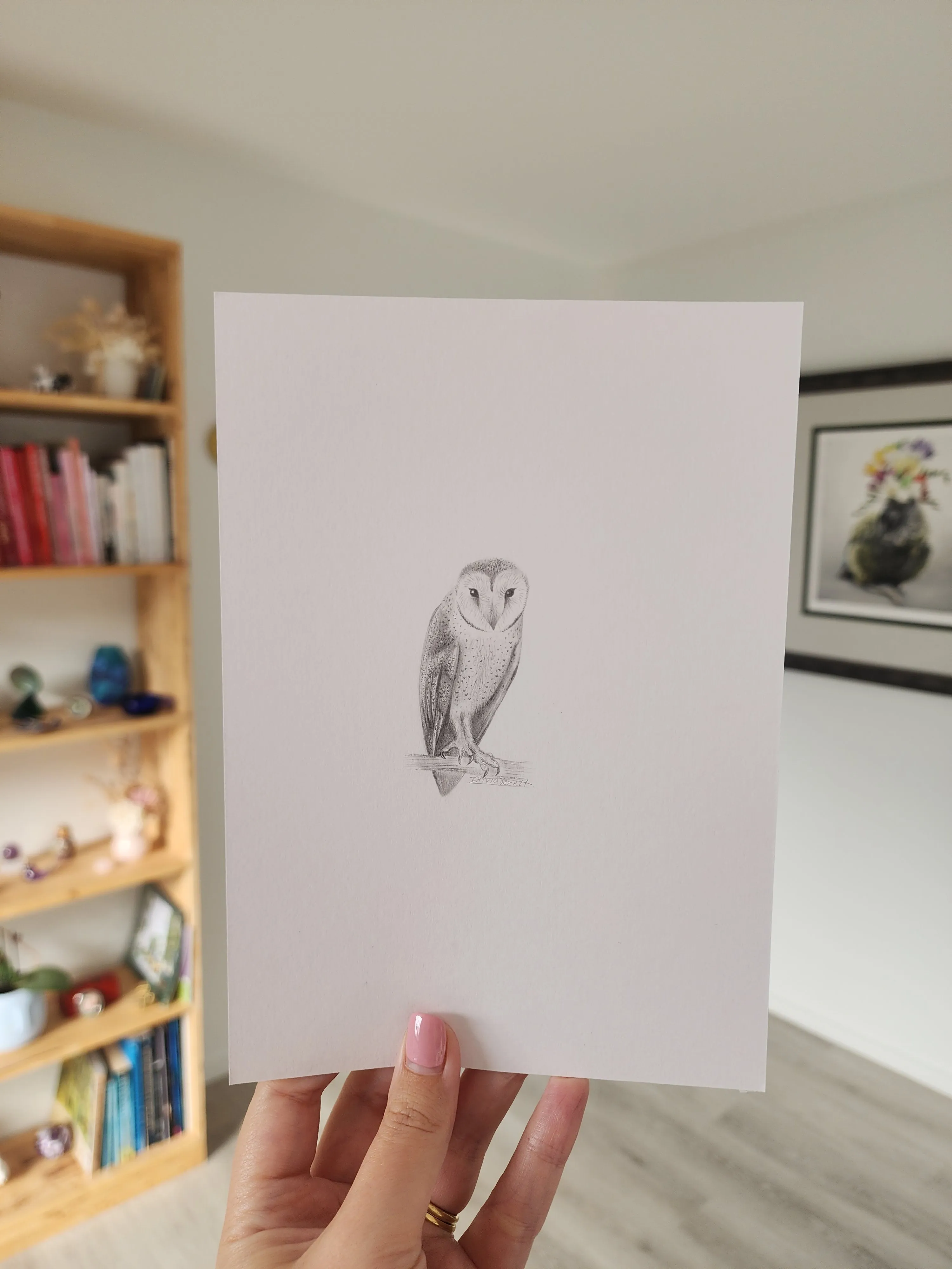 Mini one-off original 'Barn owl'