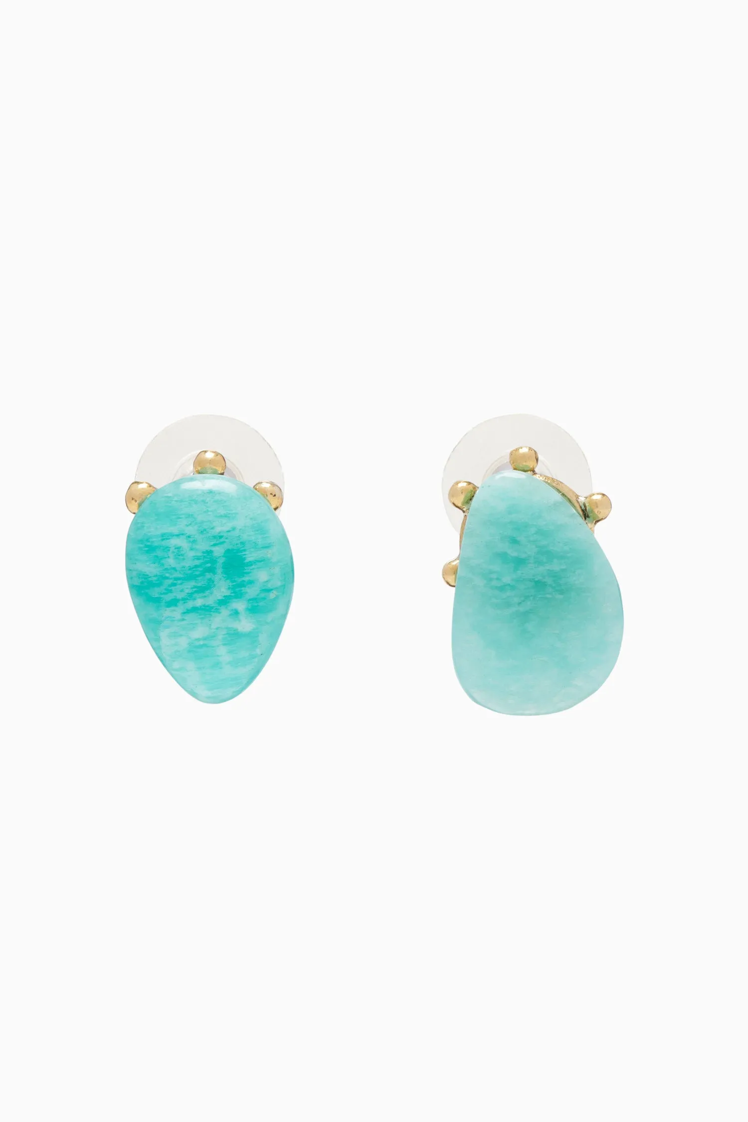 Mini Stone Stud - Amazonite