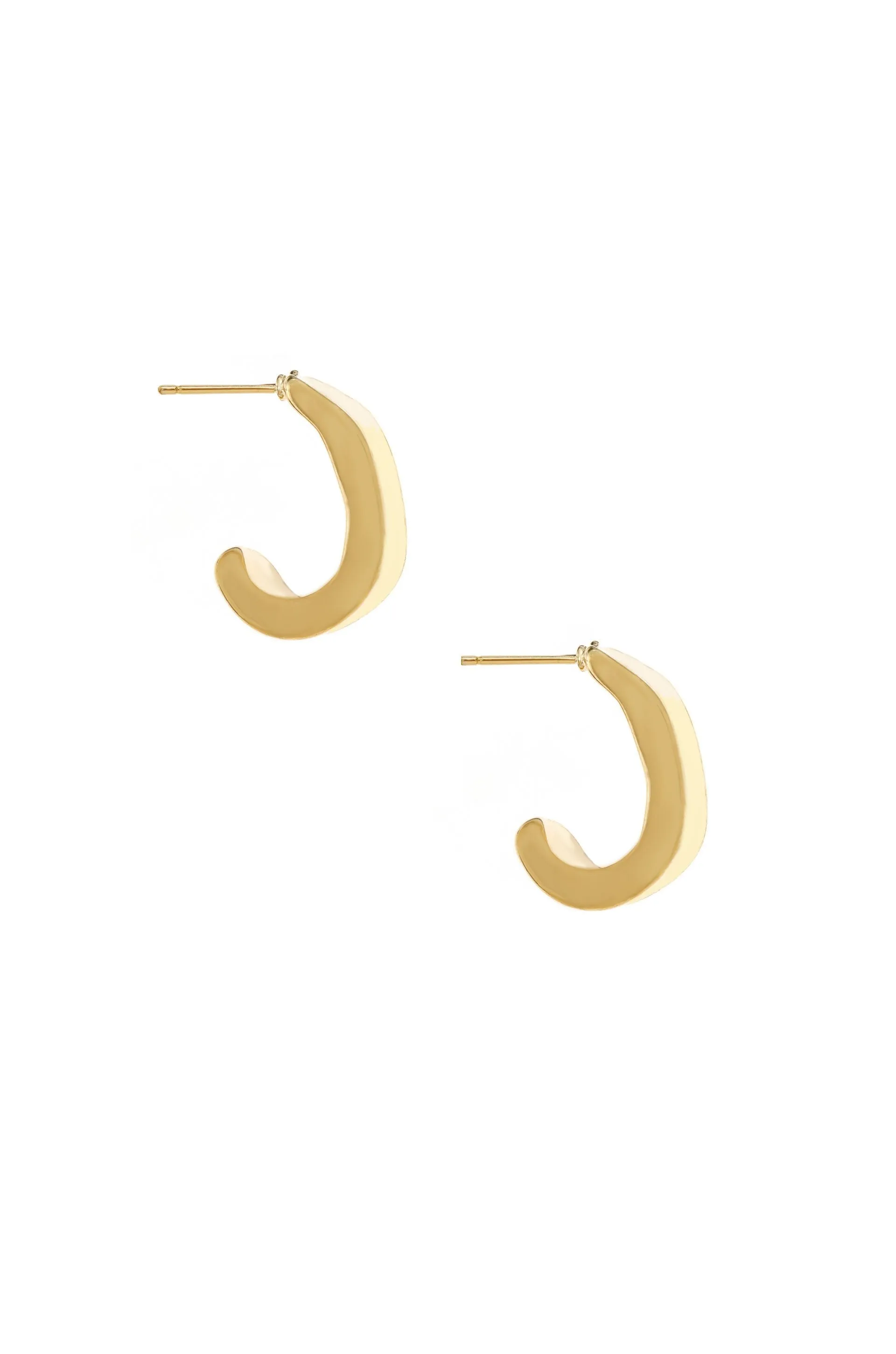 Miss Modern Mini 18k Gold Plated Half Hoops