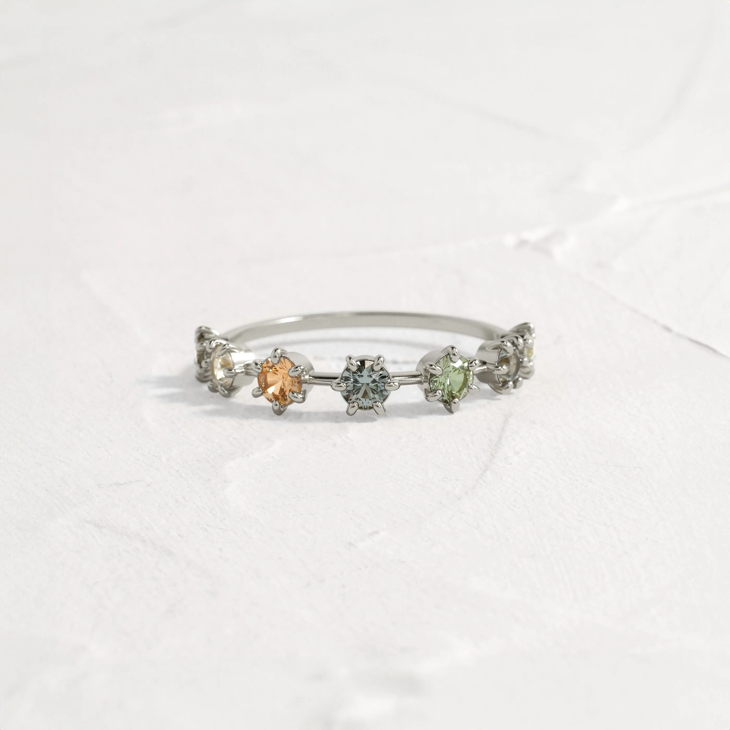 Mixed Montana Sapphire Distance Band - OOS