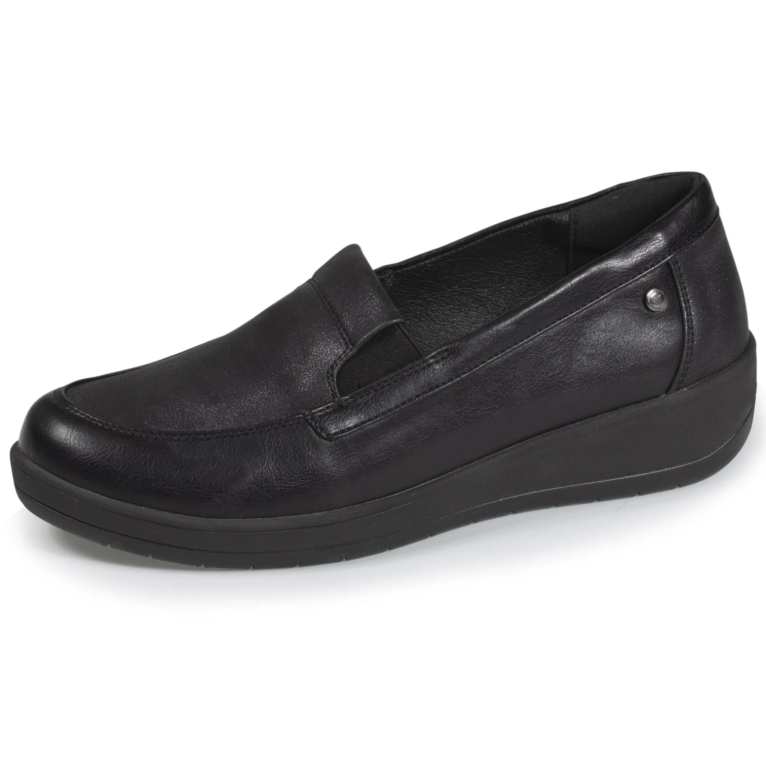 Mocassins Femme CONFORT PLUS compensés Noir