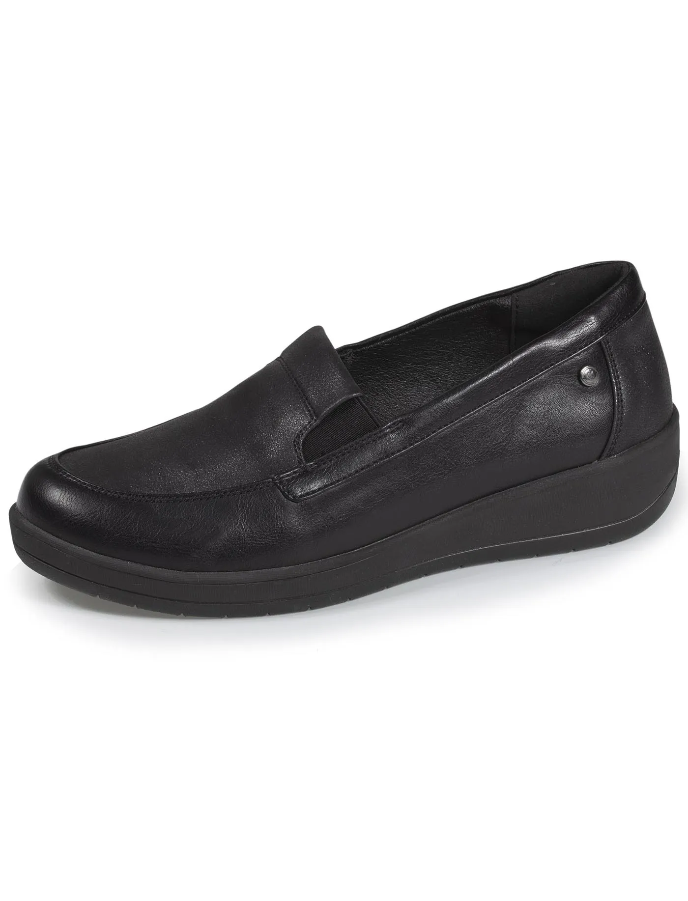 Mocassins Femme CONFORT PLUS compensés Noir