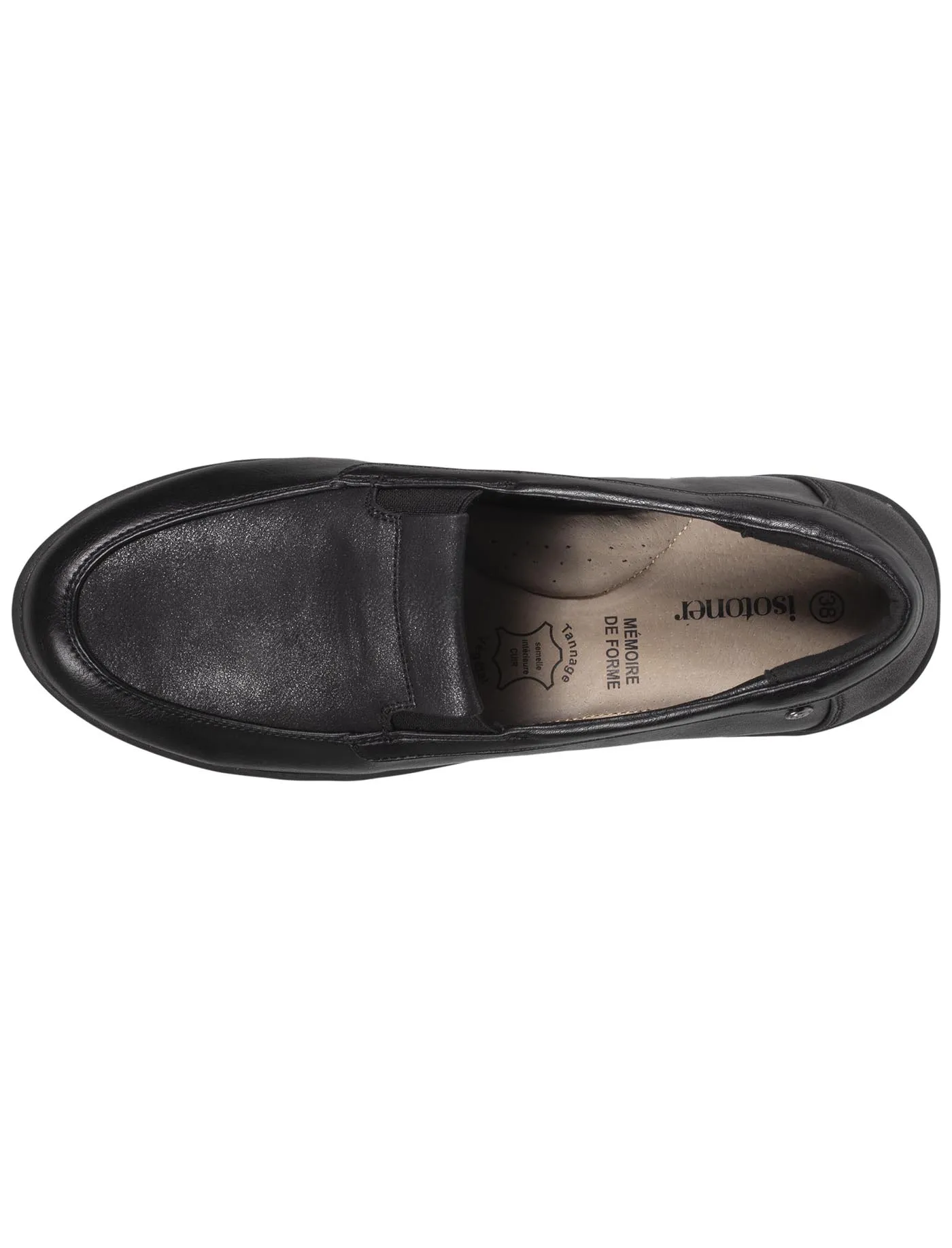 Mocassins Femme CONFORT PLUS compensés Noir