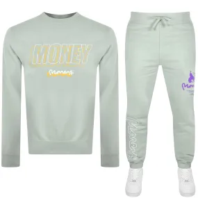 Money Compound Crew Tracksuit Blue