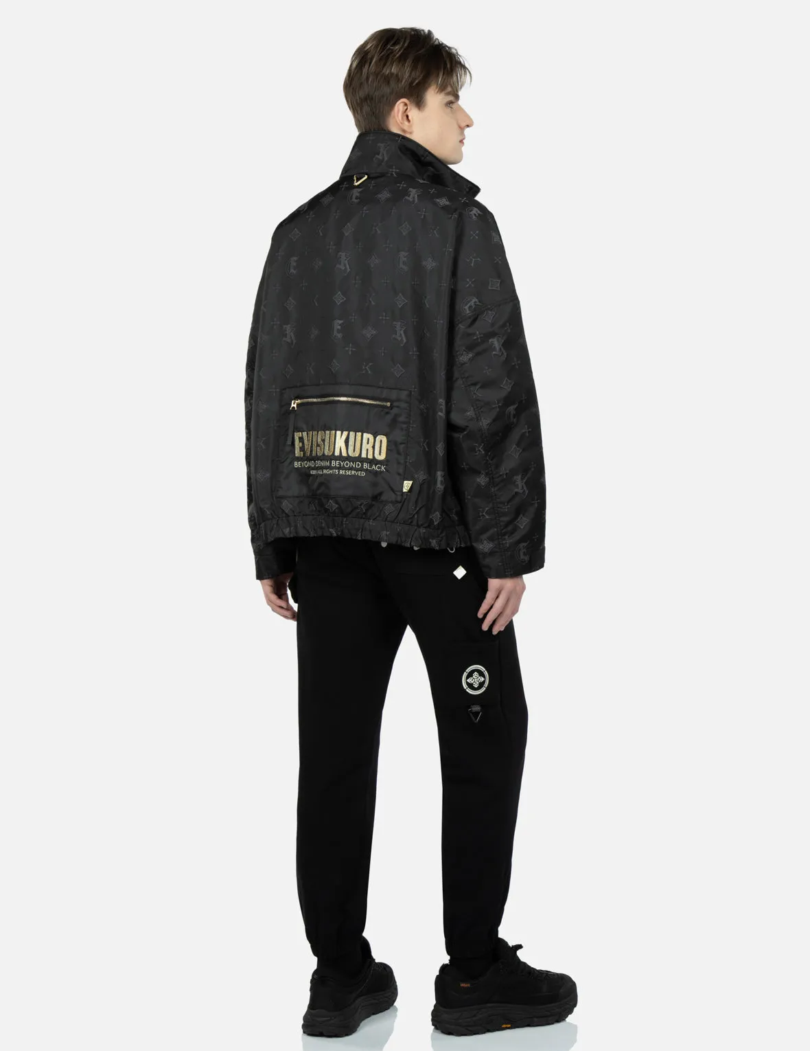 Monogram Kamon and Logo Jacquard Bomber Jacket