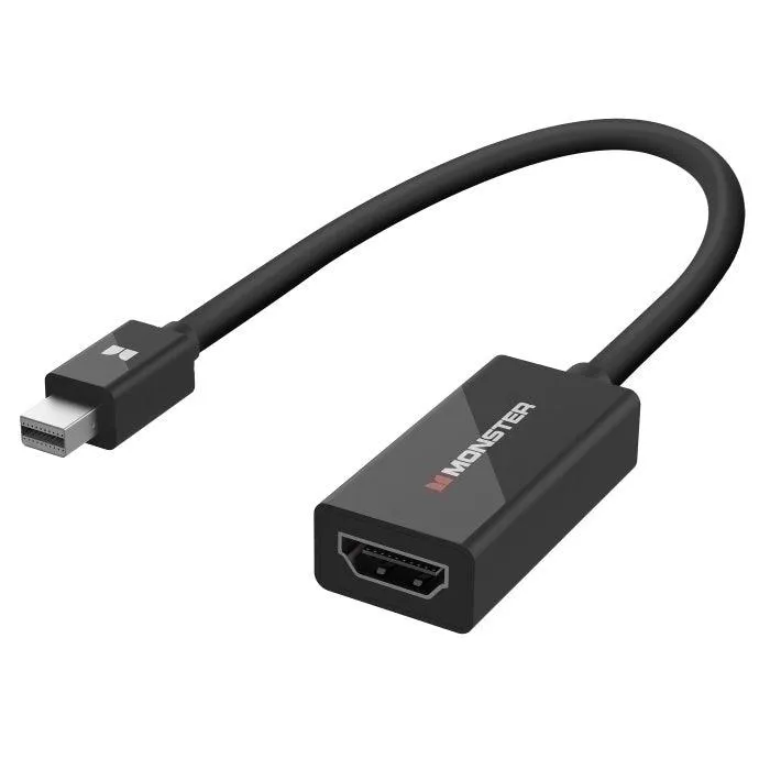 Monster Mini Display Port to HDMI Adaptor 1080P 15cm