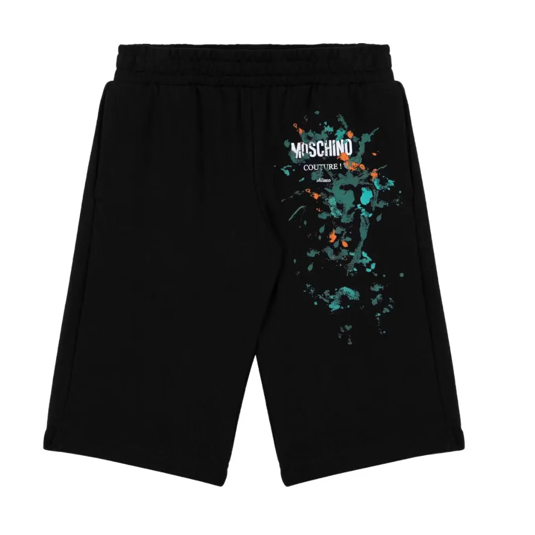 Moschino Shorts Graphic Black