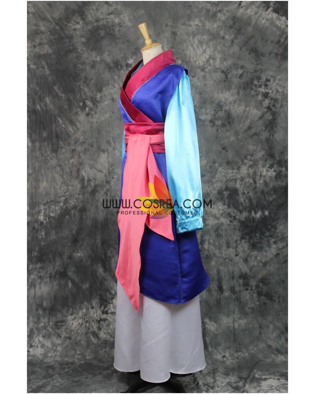 Mulan Navy Blue Satin Cosplay Costume