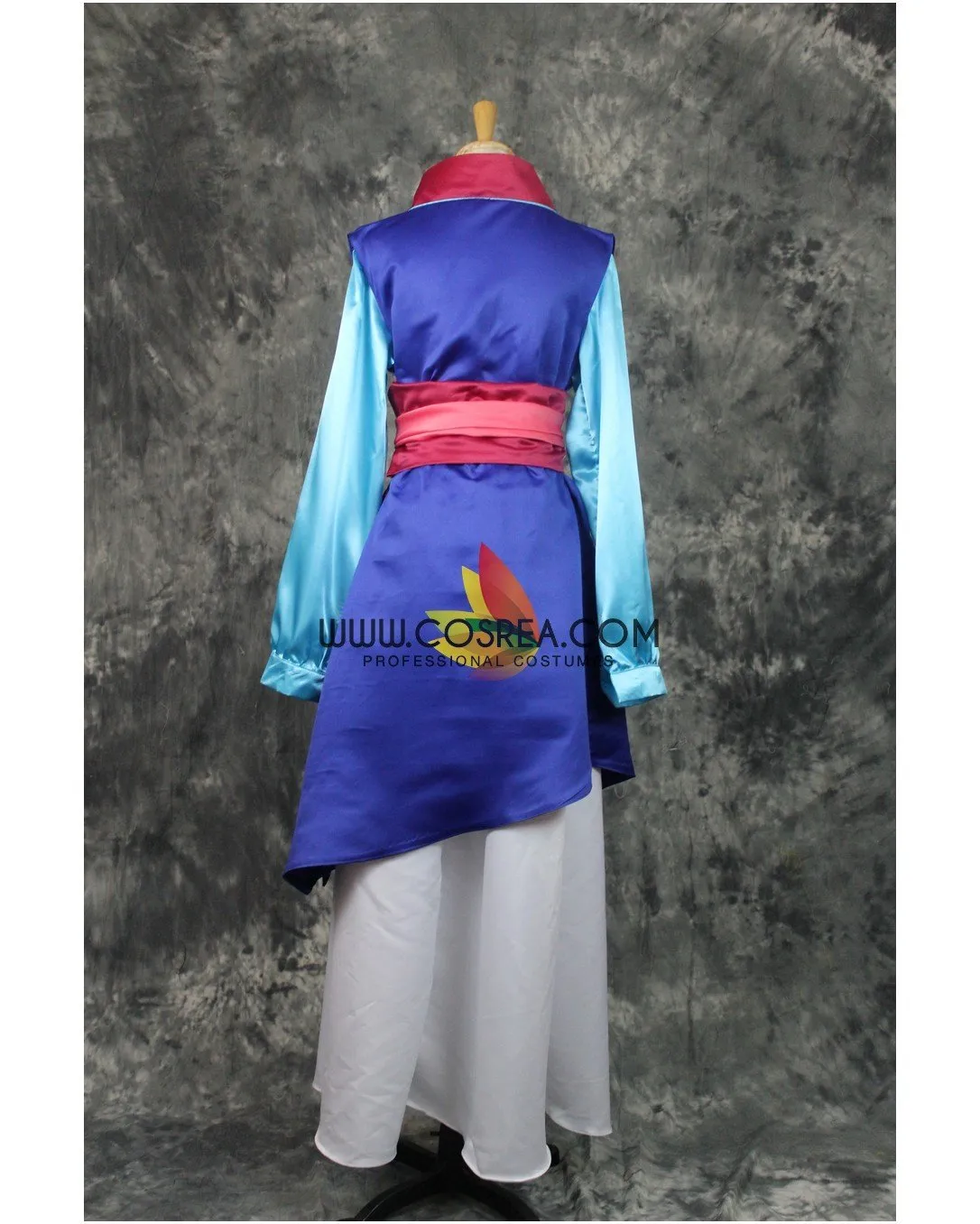 Mulan Navy Blue Satin Cosplay Costume