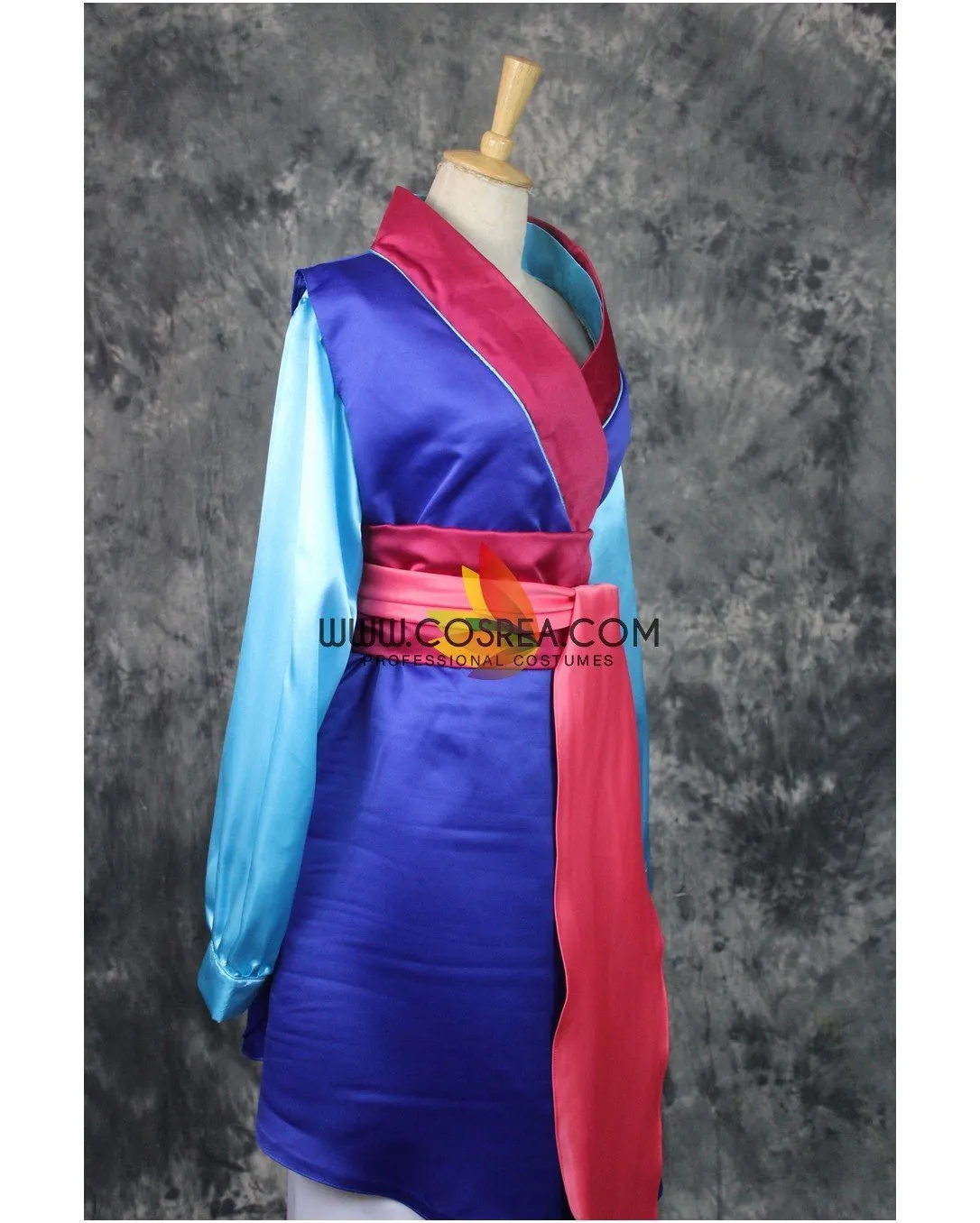 Mulan Navy Blue Satin Cosplay Costume