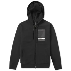 Neil Barrett Chest Square Zip HoodyBlack