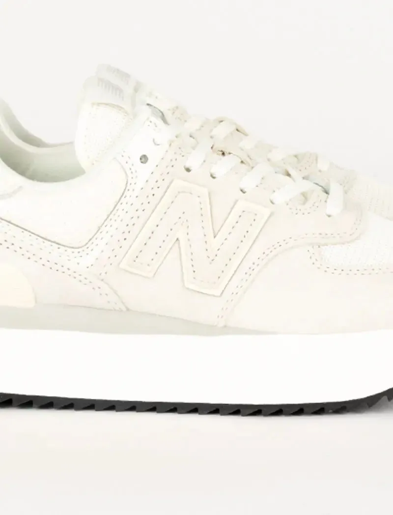 New Balance Womens 574+ Trainers White / White