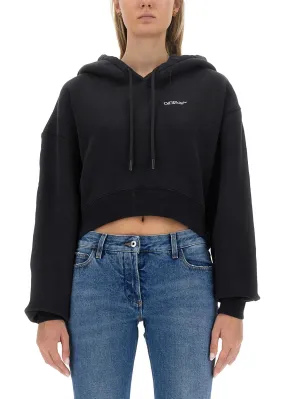 Off-White  |Off-White Cropped Sweatshirt