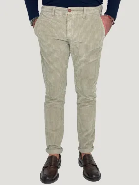 PANTALONE UOMO BEIGE IN VELLUTO