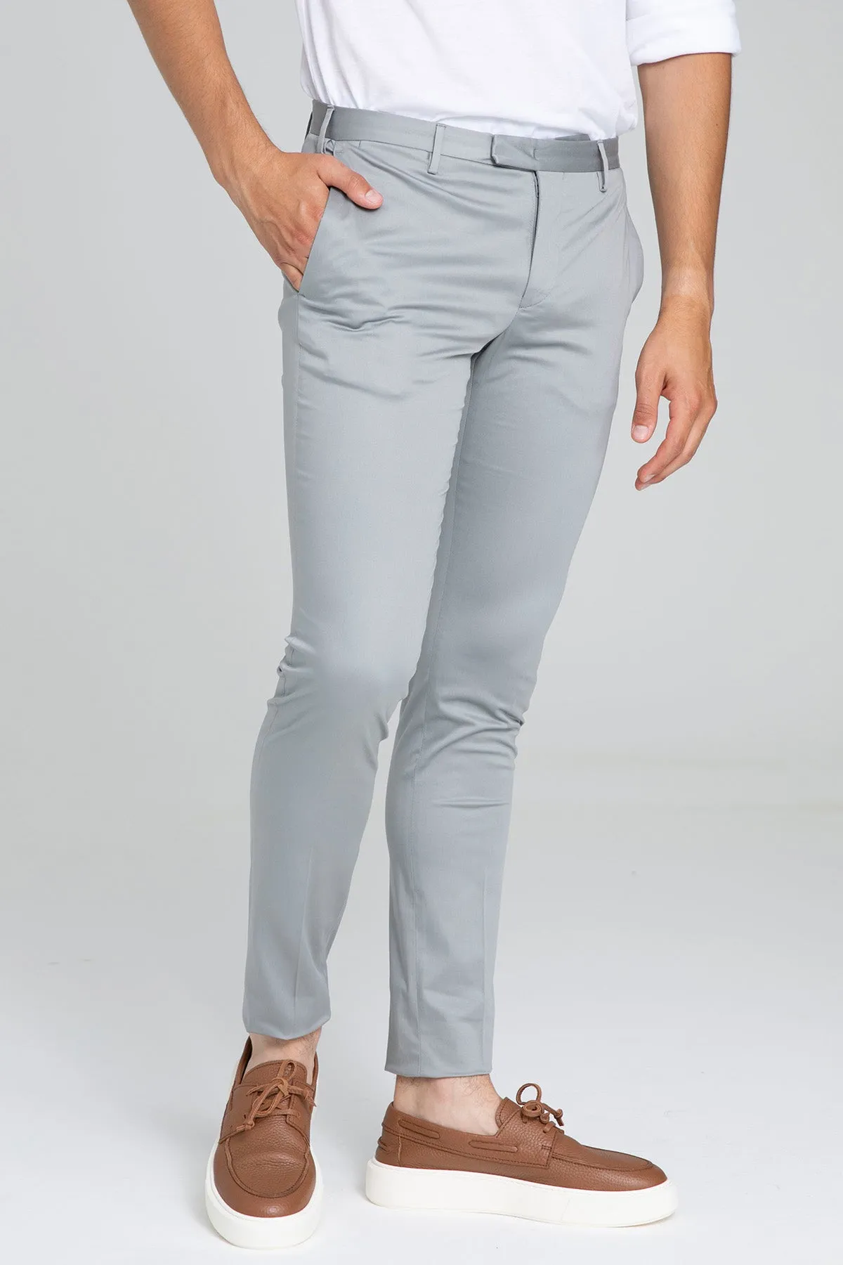 Pantaloni Torino Skinny Fit Yandan Cepli Stre Pantolon