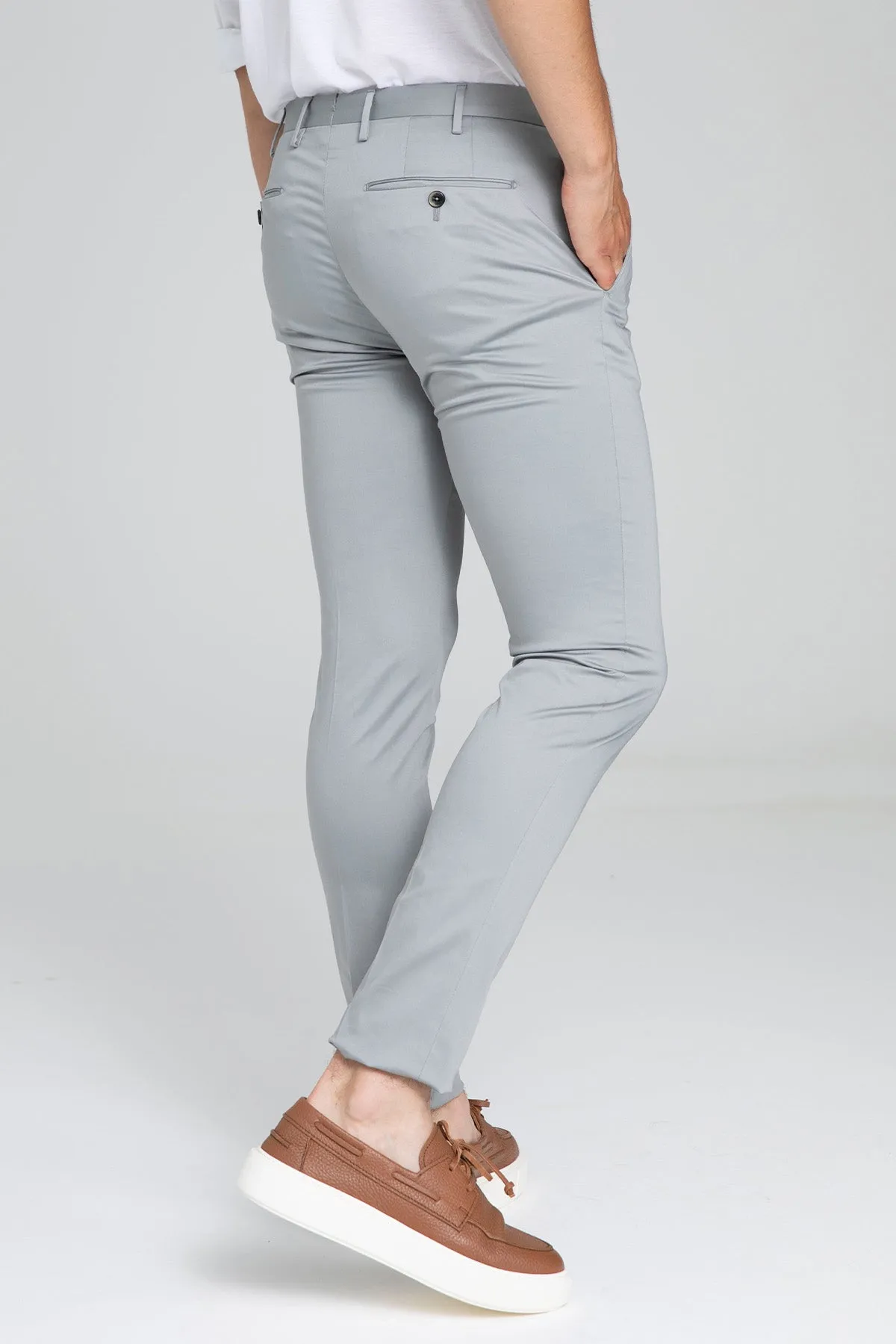 Pantaloni Torino Skinny Fit Yandan Cepli Stre Pantolon