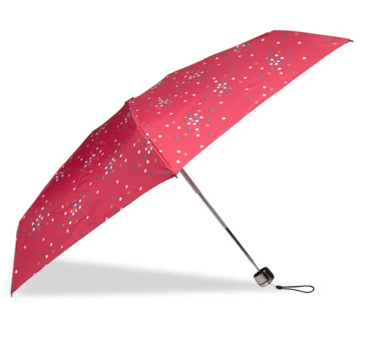 Parapluie Mini X-TRA Solide Isotoner Pois Cerise