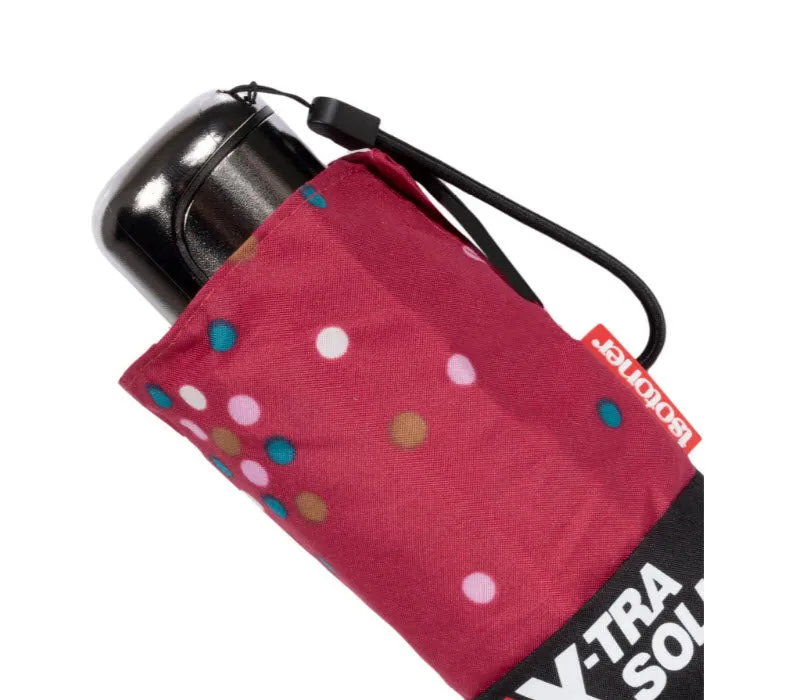 Parapluie Mini X-TRA Solide Isotoner Pois Cerise