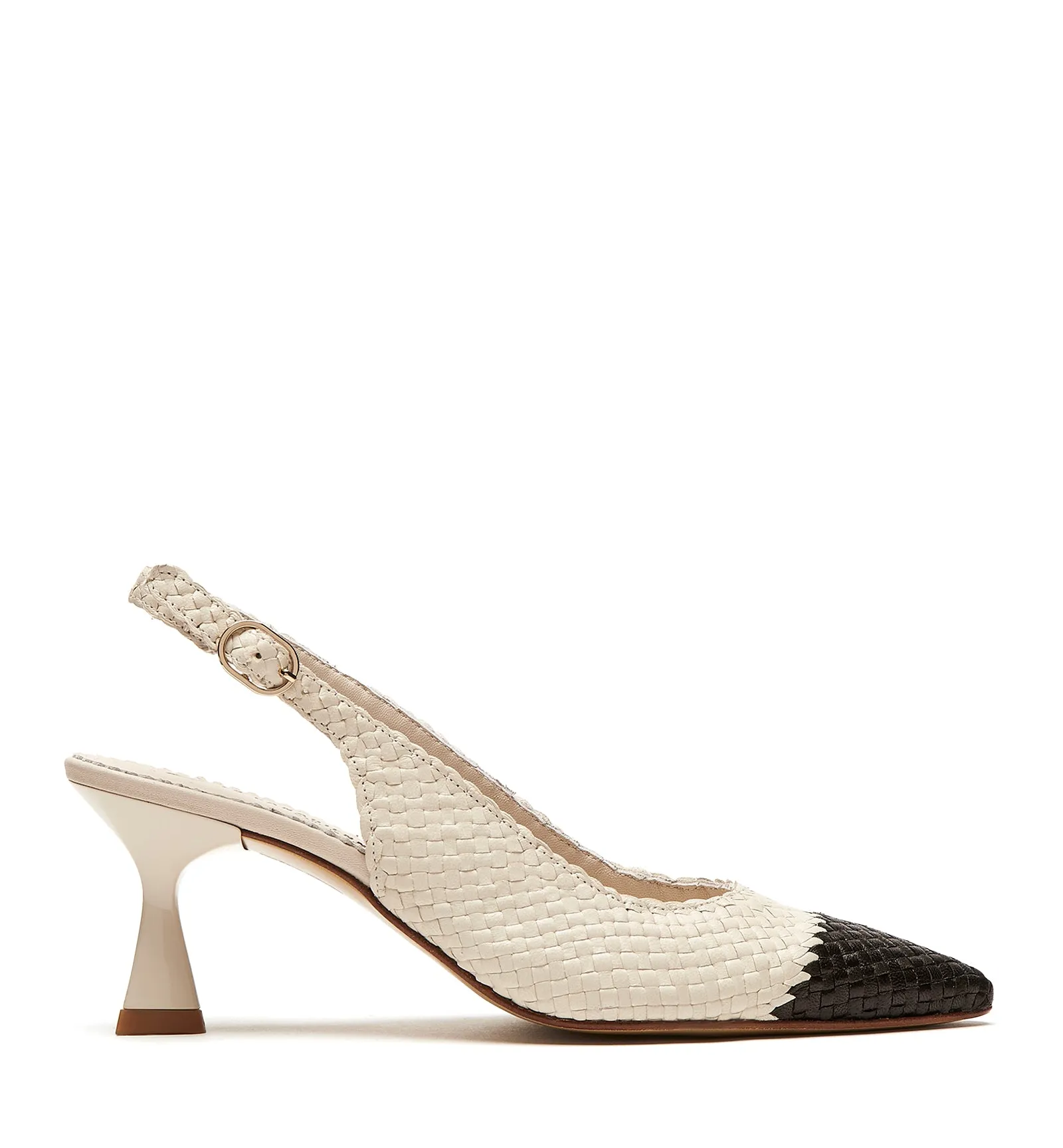 PARLOUR SLINGBACK WOVEN LEATHER PUMP