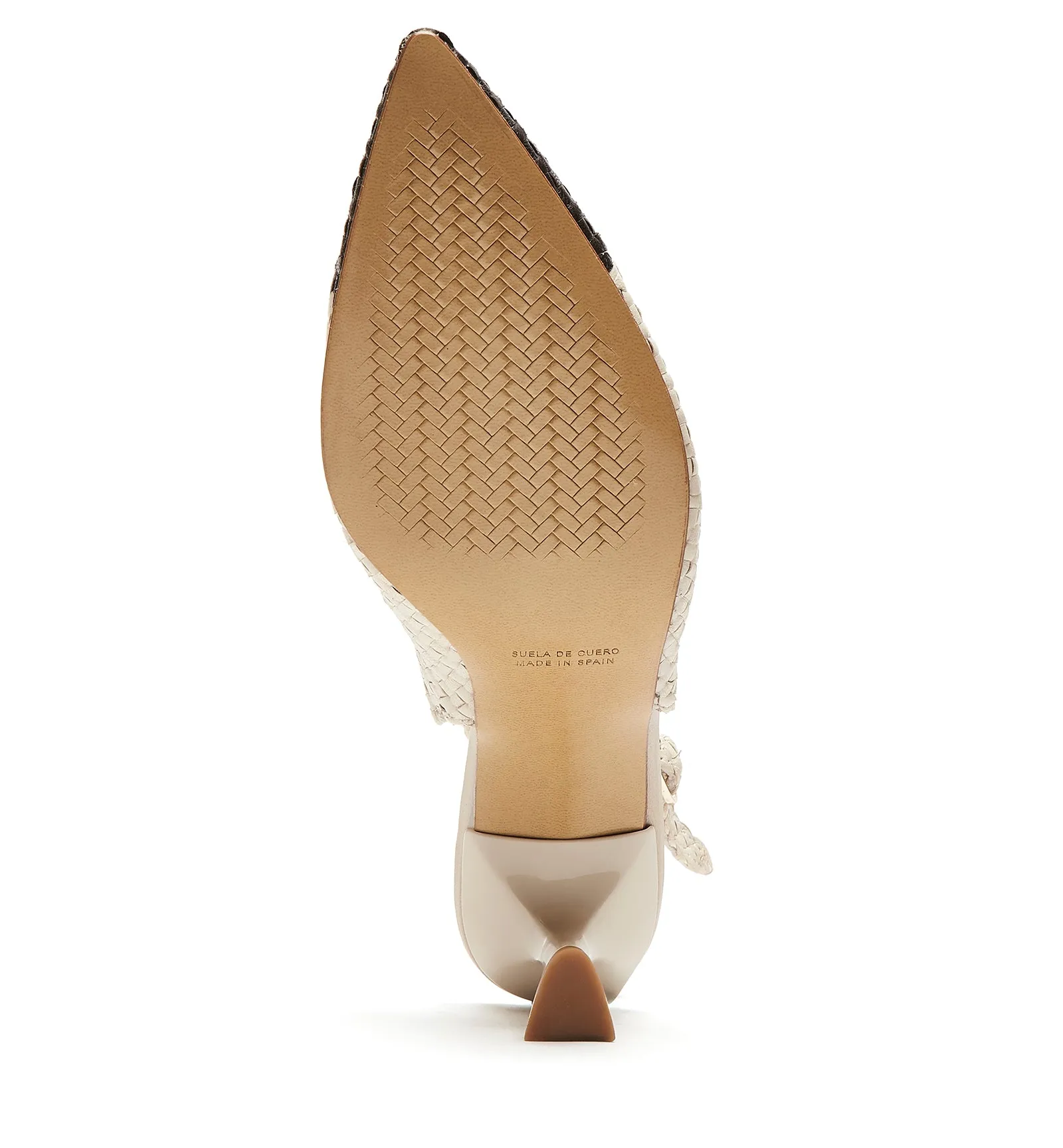 PARLOUR SLINGBACK WOVEN LEATHER PUMP