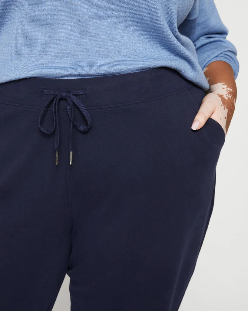 Peachy Terry Drawstring Jogger - Midnight