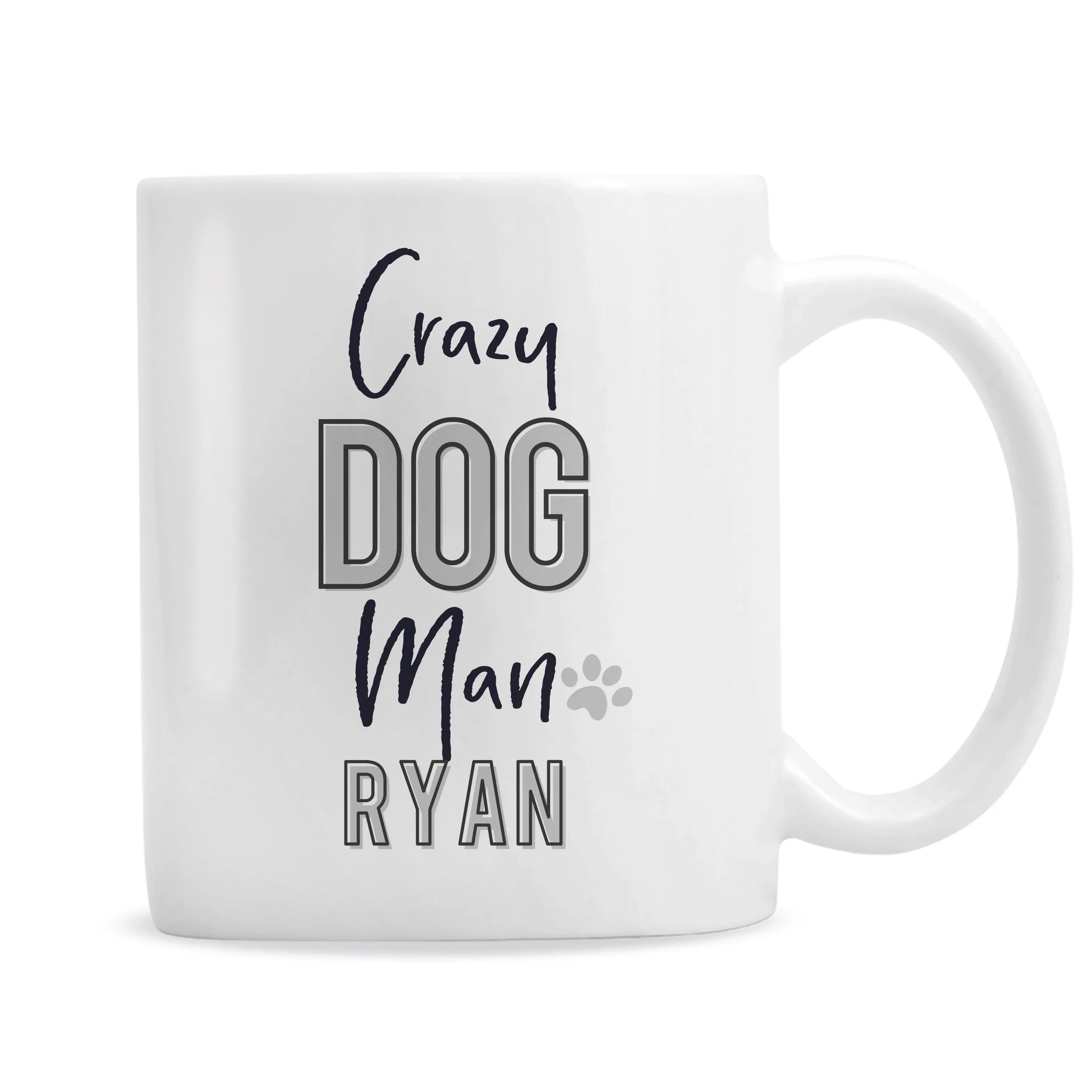 Personalised Crazy Dog Man Mug